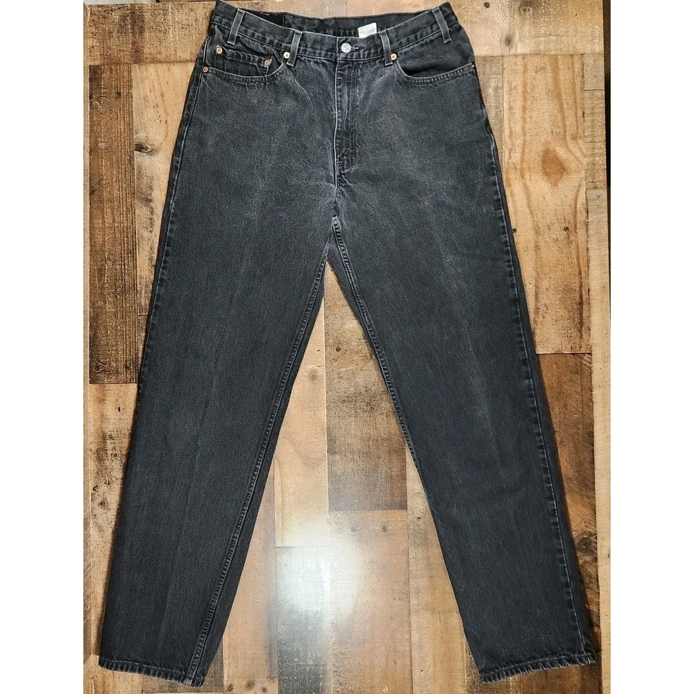 Vintage Levi's 550 Jeans Pants Mens 36x36 (34x34) Black Relaxed 90s Grunge